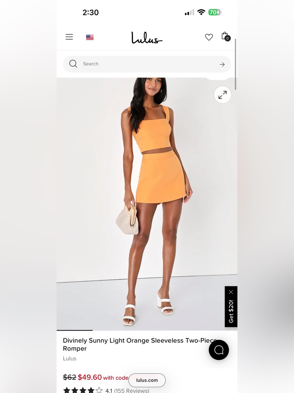 Lulu's Sunny Orange Mini Skirt